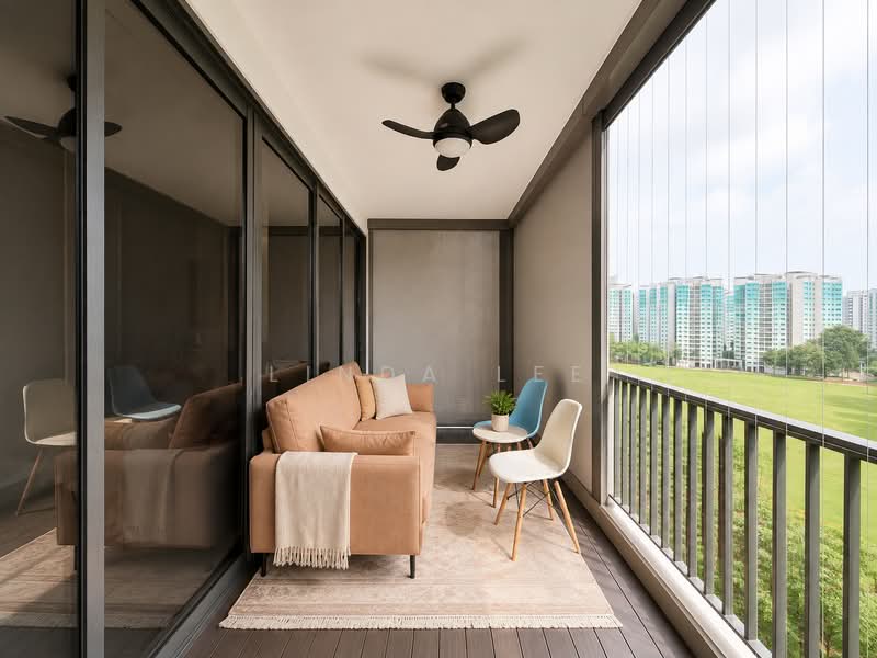 Waterwoods, Punggol Field Walk, 4 Bedrooms, 1,281 sqft, Executive Condominium For Sale, by Linda Lee, 500223241 - Balcony - PropertyGuru.com.sg