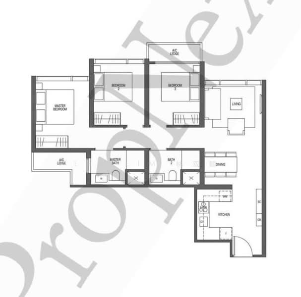 Midtown Modern, 18 Tan Quee Lan Street, 3 Bedrooms, 904 sqft, Condominium For Sale, by Lex Lim 林双麟, 500223252 - PropertyGuru.com.sg
