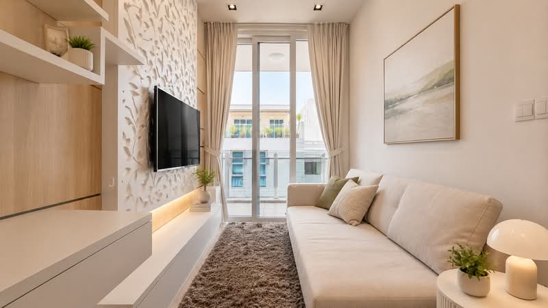 Parc Elegance, 15 Telok Kurau Road, 1 Bedroom, 904 sqft, Condominium For Sale, by Johansson Tay, 500223301 - Living Room - PropertyGuru.com.sg