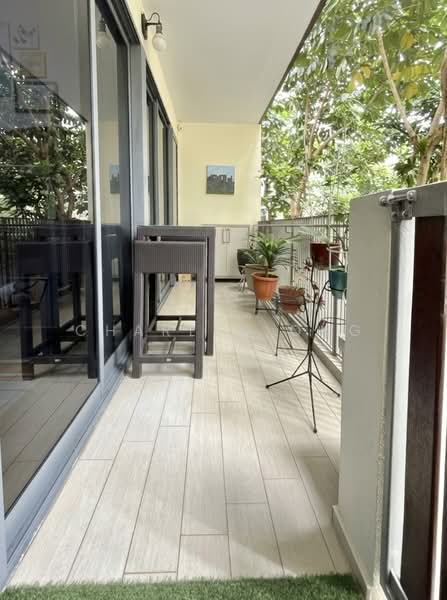 Palm Isles, 34 Flora Drive, 3 Bedrooms, 1,184 sqft, Condominium For Sale, by Charles Ong, 500223386 - Back Patio - PropertyGuru.com.sg
