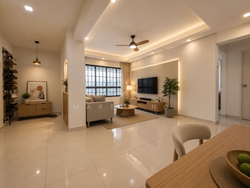 31 Teban Gardens Road, 31 Teban Gardens Road, 3 Bedrooms, 1,066 sqft, HDB Flat For Sale, by Martin Ng, 500223607 - Living Room (Illustration) - PropertyGuru.com.sg