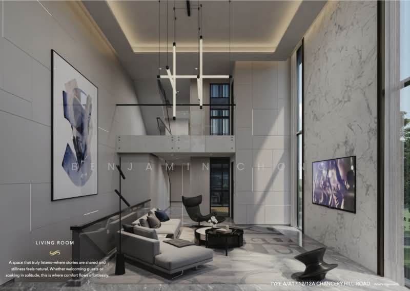Attractively Priced Brand New Move in Freehold Semi-D with Private Lift in Novena, Chancery Hill Road, 6 Bedrooms, 6,561 sqft, Semi-Detached House For Sale, by Benjamin Chong, 500223730 - Living Room - PropertyGuru.com.sg