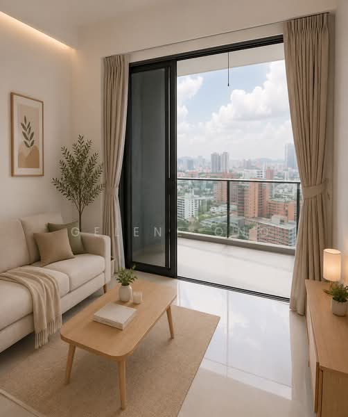 Stirling Residences, 25 Stirling Road, 2 Bedrooms, 689 sqft, Condominium For Sale, by Gelene Ong, 500223766 - Living Room - PropertyGuru.com.sg