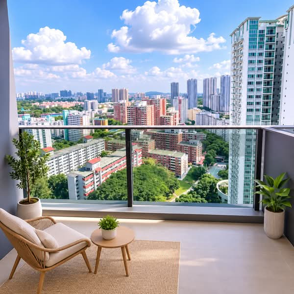 Stirling Residences, 25 Stirling Road, 2 Bedrooms, 689 sqft, Condominium For Sale, by Jimme Pang, 500223769 - Balcony - PropertyGuru.com.sg