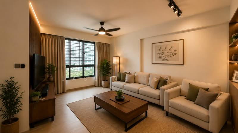 122A Punggol Edge, 122A Edgedale Plains, 3 Bedrooms, 1,001 sqft, HDB Flat For Sale, by Jasline Teo, 500223853 - Living Room - PropertyGuru.com.sg