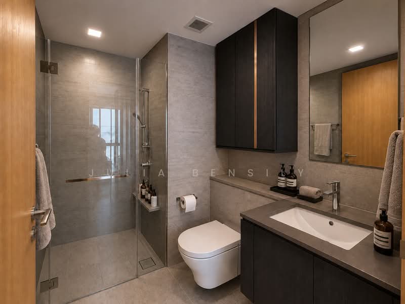 The Navian, Jalan Eunos, 2 Bedrooms, 657 sqft, Condominium For Sale, by Julia Bensily, 500223896 - Bathroom - PropertyGuru.com.sg