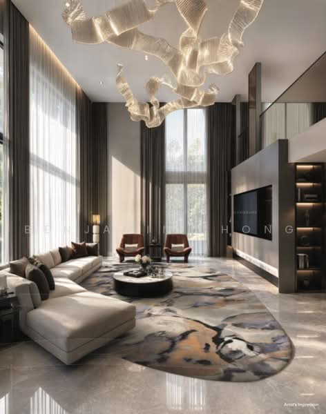 Well Priced Luxurious Brand New Detached with pool and lift in D11, , 6 Bedrooms, 9,448 sqft, Detached House For Sale, by Benjamin Chong, 500224039 - Living Room - PropertyGuru.com.sg