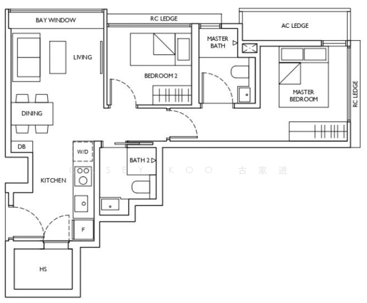 Sophia Meadow, 132 Sophia Road, 2 Bedrooms, 614 sqft, Condominium For Sale, by Casey Koo 古家进, 500224088 - PropertyGuru.com.sg