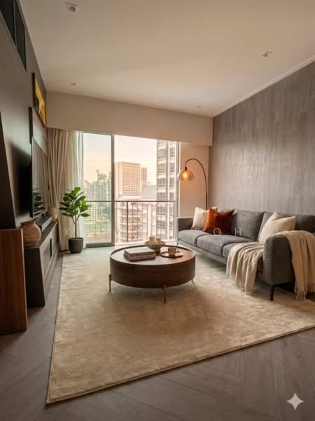 Aspen Heights, 261 River Valley Road, 2 Bedrooms, 1,130 sqft, Condominium For Sale, by Karina Soh, 500224199 - Living Room - Illustration - PropertyGuru.com.sg