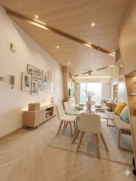 Aspen Heights, 261 River Valley Road, 2 Bedrooms, 1,130 sqft, Condominium For Sale, by Karina Soh, 500224199 - Dining Room - Illustration - PropertyGuru.com.sg