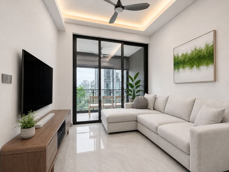 Leedon Green, 32 Leedon Heights, 2 Bedrooms, 710 sqft, Condominium For Sale, by Cedric Chan, 500224321 - Living Room - PropertyGuru.com.sg