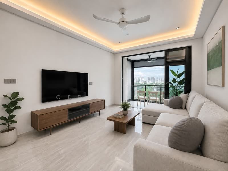 Leedon Green, 32 Leedon Heights, 2 Bedrooms, 710 sqft, Condominium For Sale, by Cedric Chan, 500224321 - Living Room - PropertyGuru.com.sg