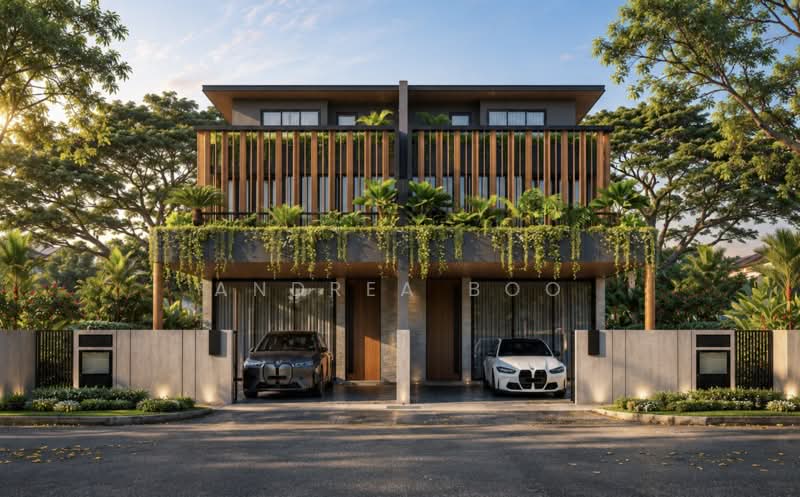 EXCLUSIVE@FRANKEL! BRAND NEW PAIR OF SEMI D, , 5 Bedrooms, 5,954 sqft, Semi-Detached House For Sale, by Andrea Boo, 500224478 - Exterior - PropertyGuru.com.sg