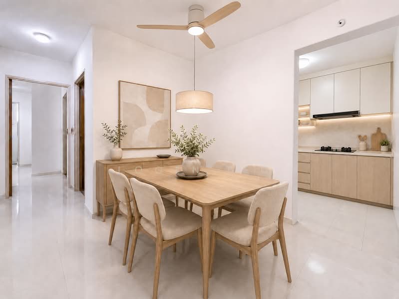805A Keat Hong Close, 805A Keat Hong Close, 3 Bedrooms, 1,001 sqft, HDB Flat For Sale, by Logen Teo, 500224612 - Illustration - Dining Room - PropertyGuru.com.sg