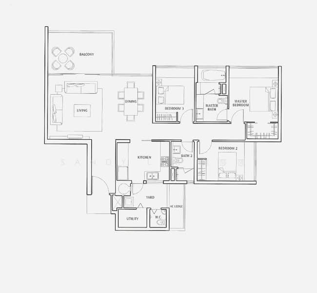 The Sea View, 37 Amber Road, 3 Bedrooms, 1,410 sqft, Condominium For Rent, by Sandy Lim 林莎莎, 500224946 - PropertyGuru.com.sg