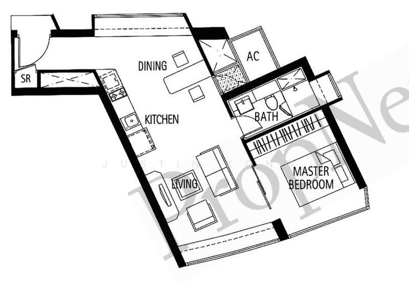 Tribeca by the Waterfront, 60 Kim Seng Road, 1 Bedroom, 570 sqft, Condominium For Rent, by Justin Kong, 500224956 - PropertyGuru.com.sg