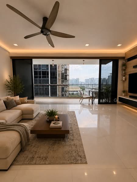 Waterbay, 45 Edgefield Plains, 4 Bedrooms, 1,259 sqft, Executive Condominium For Rent, by Bryan Luke Ng, 500224963 - Living Room - PropertyGuru.com.sg