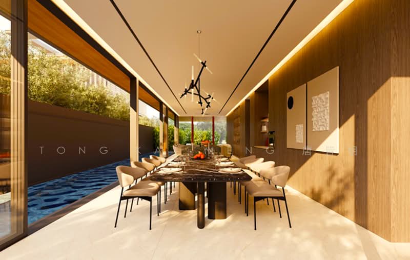 WOW !! NEW FH BUNGALOW @ KHEAM HOCK!! Lift, Pool, 1km SCGS, Stevens / Botanic Gdn MRT 9654.3774 TONG, 1-km SCGS Pri / Stevens, Botanic Gdns MRT, 5 Bedrooms, 9,462 sqft, Bungalow House For Sale, by Tong Kai Meng 唐皆明, 500225038 - Dining Room - PropertyGuru.com.sg