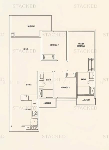Treasure at Tampines, 17 Tampines Lane, 3 Bedrooms, 915 sqft, Condominium For Rent, by Andy Low Kia Min, 500225152 - PropertyGuru.com.sg