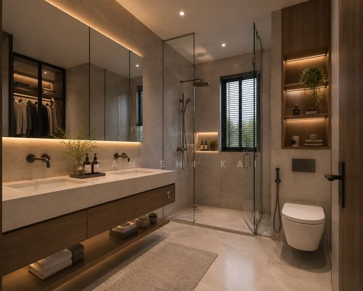 Brand New Corner Terrace at the Price of Condominium!, , 5 Bedrooms, 1,496 sqft, Corner Terrace For Sale, by Tan Shi Kai, 500225218 - Bathroom - PropertyGuru.com.sg