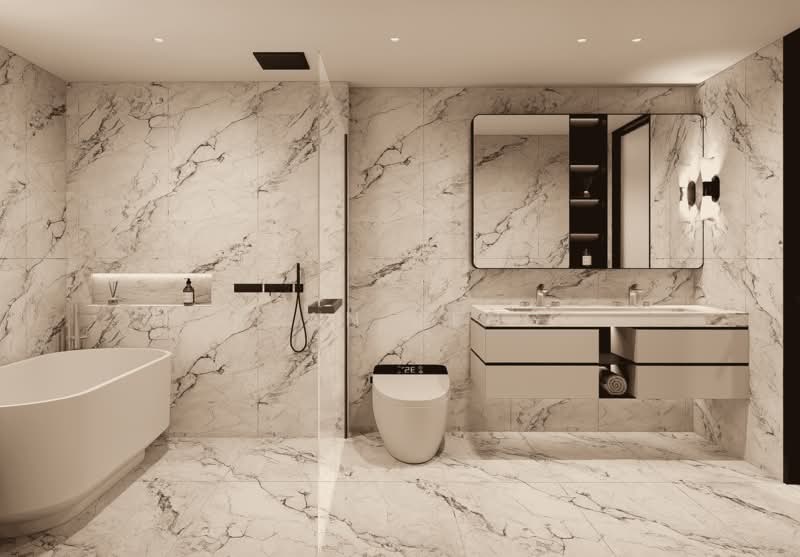 TOP Soon - Good Buy Brand New- 2.5-Sty w Mezzanine & Lift - 4,263 sqft, , 5 Bedrooms, 4,263 sqft, Terraced House For Sale, by Ryan Heng, 500225302 - Bathroom - PropertyGuru.com.sg