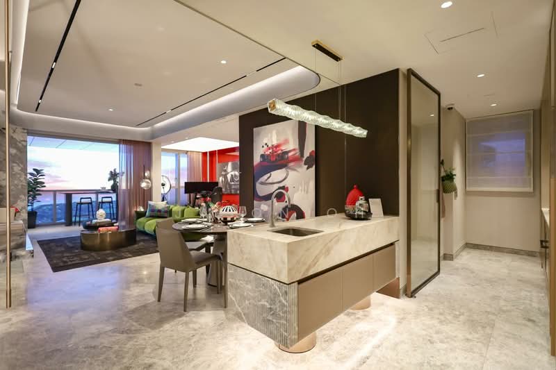 W Residences Marina View - Singapore, 22 Marina View, 3 Bedrooms, 1,195 sqft, Condominium For Sale, by Jason Oh, 500225315 - Living Room - PropertyGuru.com.sg
