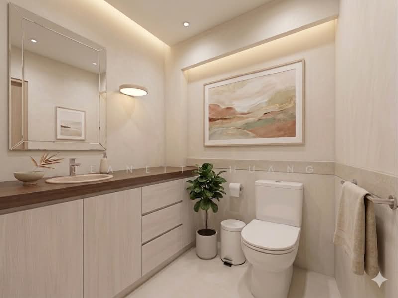 Freehold semi-detached walk to Kovan MRT, market, mall and school, , 7 Bedrooms, 4,200 sqft, Semi-Detached House For Sale, by Jeanette Huang, 500225522 - Bathroom - PropertyGuru.com.sg