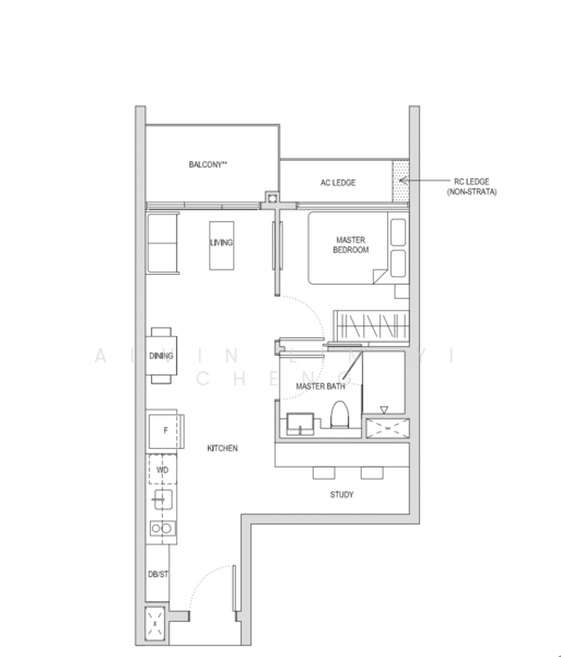 Affinity At Serangoon, 30 Serangoon North Avenue 1, 1 Bedroom, 538 sqft, Condominium For Rent, by Alvin Lim Yi Cheng, 500225815 - PropertyGuru.com.sg