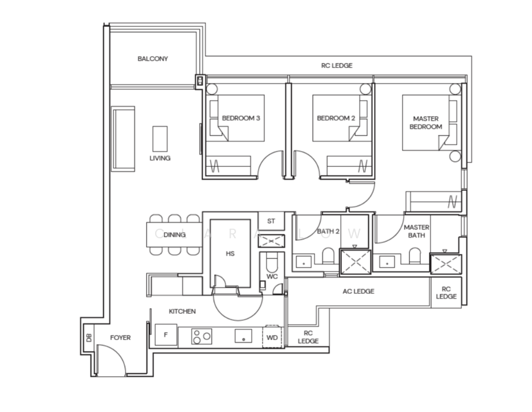 Terra Hill, 18 Yew Siang Road, Buona Vista / West Coast / Clementi New Town, 3 Bedrooms, 1,076 sqft, Condominium For Sale, by Clara Low, 500225866 - PropertyGuru.com.sg