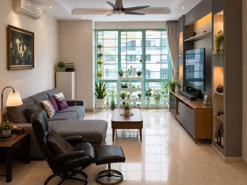 Hazel Park Condo, 25 Hazel Park Condo, 4 Bedrooms, 1,528 sqft, Condominium For Sale, by Fernn Lim, 500225936 - Living Room - PropertyGuru.com.sg