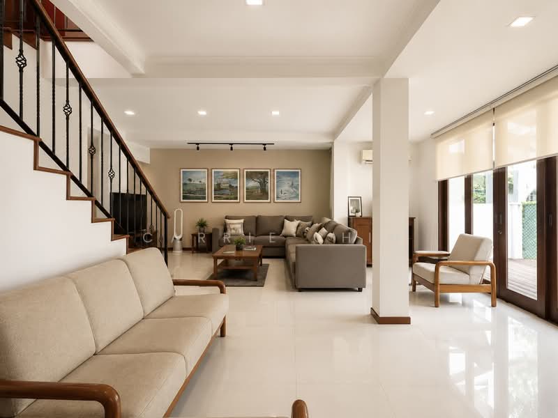 Corner Terrace with Regular Land @ D21 | Wide Frontage | Within 1KM to Nan Hua, Pei Tong, , 4 Bedrooms, 3,500 sqft, Terraced House For Sale, by Carrie Chin, 500225993 - Living Room - PropertyGuru.com.sg