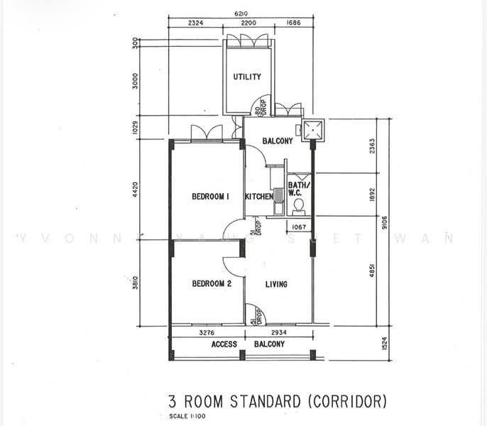 30 Jalan Klinik, 30 Jalan Klinik, 2 Bedrooms, 721 sqft, HDB Flat For Sale, by Yvonne Yang Suet Wan, 500226037 - PropertyGuru.com.sg