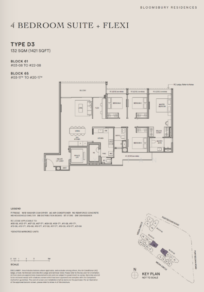 Bloomsbury Residences, 61 Media Circle, 4 Bedrooms, 1,421 sqft, Apartment For Sale, by Cheryl Tan, 500226241 - PropertyGuru.com.sg