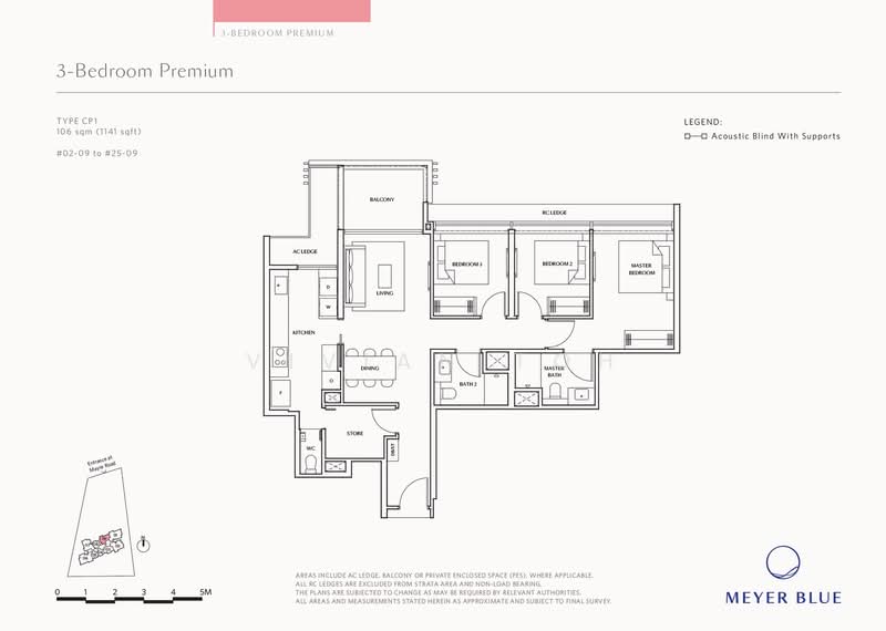 MEYER BLUE, 83 Meyer Road, 3 Bedrooms, 1,141 sqft, Condominium For Sale, by Vivian Toh, 500226274 - CP1 - PropertyGuru.com.sg