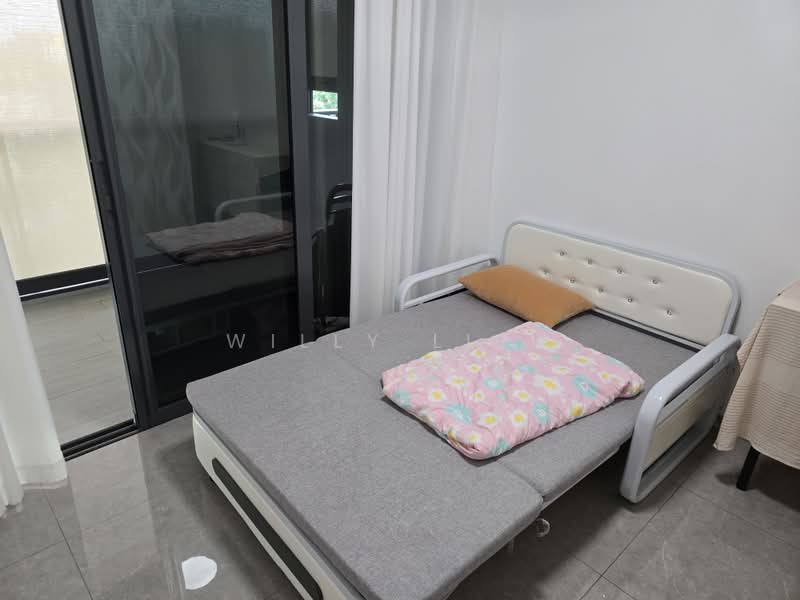 Parc Clematis, 8F Jalan Lempeng, 1 Bedroom, 450 sqft, Condominium For Rent, by Willy Liew, 500226445 - living room with sofa bed - PropertyGuru.com.sg
