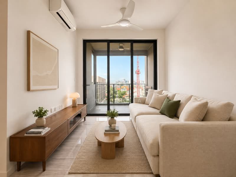 Parc Esta, 822 Sims Avenue, Eunos / Geylang / Paya Lebar, 2 Bedrooms, 635 sqft, Condominium For Sale, by Kim Tham, 500226469 - Living Room - PropertyGuru.com.sg