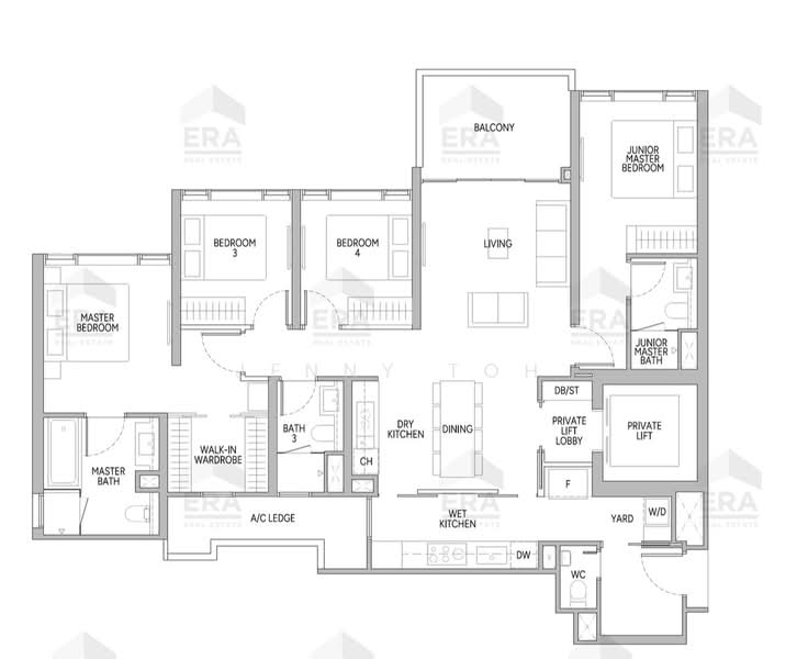 Union Square Residences, 28 Havelock Road,, 4 Bedrooms, 1,518 sqft, Condominium For Sale, by Jenny Toh, 500226514 - PropertyGuru.com.sg