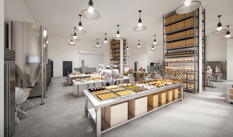 Food Vision @ Mandai, 21 Mandai Estate, 3,445 sqft, Factory / Workshop (B2) For Sale, by Watson Poh, 500226536 - Kitchen - CommercialGuru.com.sg