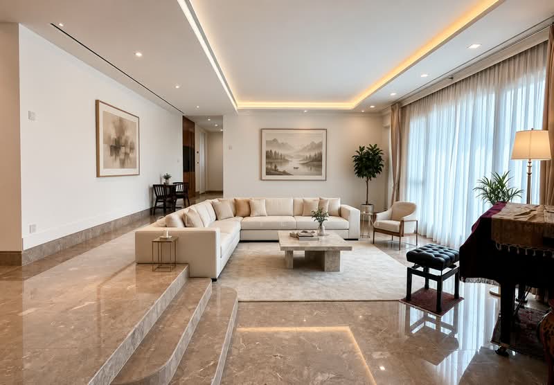 Juniper at Ardmore, 6 Ardmore Park, Tanglin / Holland / Bukit Timah, 5 Bedrooms, 3,197 sqft, Condominium For Sale, by Clarie Lim, 500226566 - Living Room - PropertyGuru.com.sg