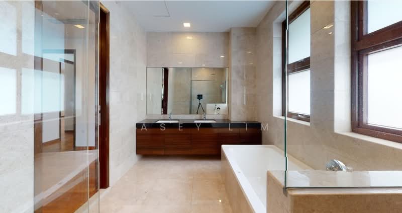 182A Lornie Road, Lornie Road, 6 Bedrooms, 9,350 sqft, Detached House For Rent, by Casey Lim, 500226584 - Bathroom with bathtub his & her basin - PropertyGuru.com.sg