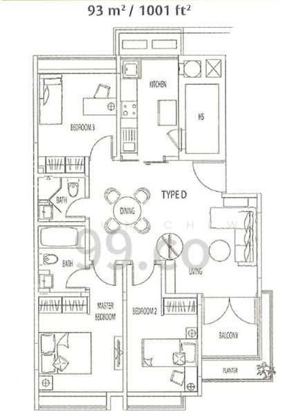 East Signature, 1A Elliot Walk, 3 Bedrooms, 1,001 sqft, Condominium For Rent, by Shawn Chew, 500226657 - PropertyGuru.com.sg