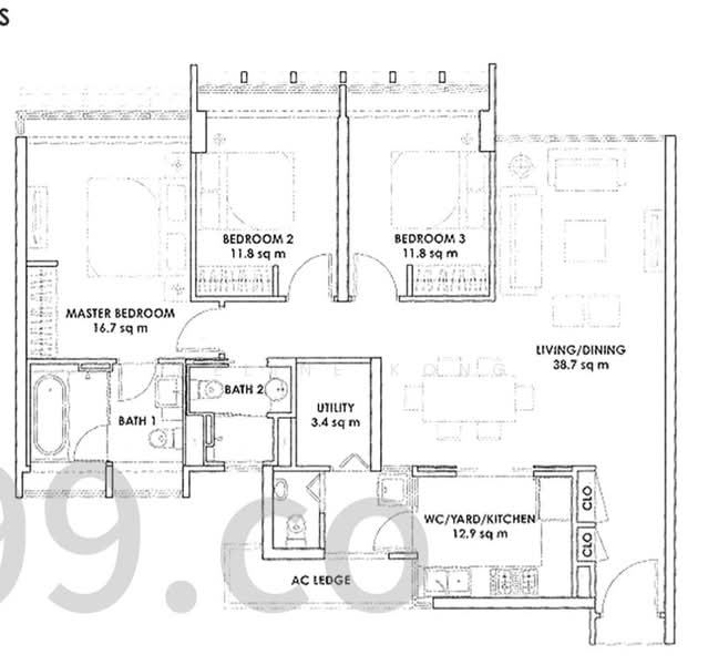 City Square Residences, 14 Kitchener Link, 3 Bedrooms, 1,195 sqft, Condominium For Rent, by Celine Kong, 500226705 - PropertyGuru.com.sg