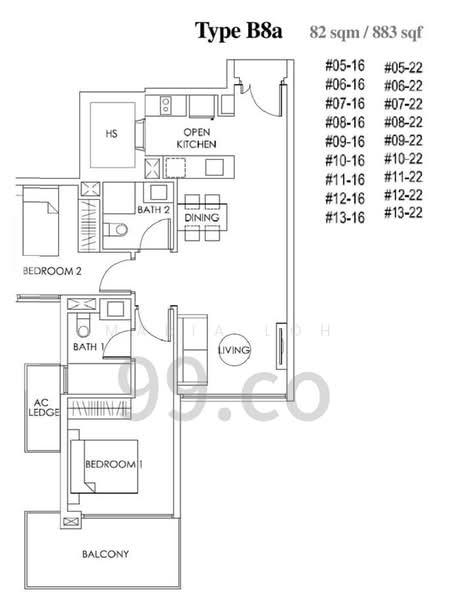 Bedok Residences, 14 Bedok North Drive, 2 Bedrooms, 883 sqft, Condominium For Rent, by Maria Loh, 500226874 - PropertyGuru.com.sg