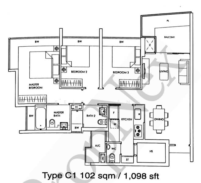 Trevista, 21 Lorong 3 Toa Payoh, 3 Bedrooms, 1,098 sqft, Condominium For Rent, by Selena Ang, 500227008 - PropertyGuru.com.sg
