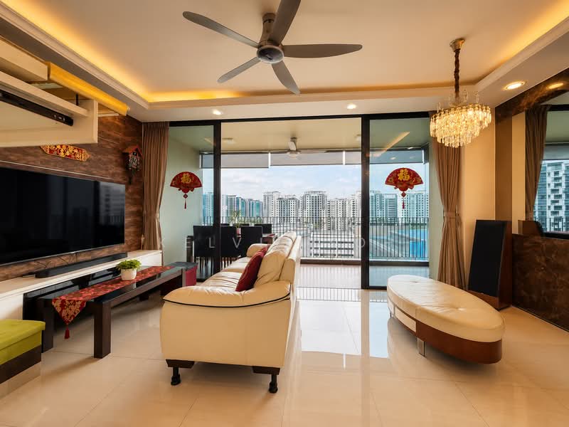 The Amore, 55 Edgedale Plains, 4 Bedrooms, 1,227 sqft, Executive Condominium For Sale, by Kelvin Soh, 500227333 - Living Room - PropertyGuru.com.sg
