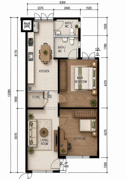 108 Gangsa Road, 108 Gangsa Road, 2 Bedrooms, 786 sqft, HDB Flat For Sale, by Dan Soon, 500227501 - PropertyGuru.com.sg