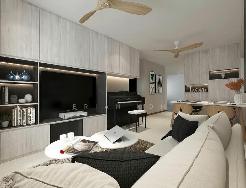 208B Compassvale Lane, 208B Compassvale Lane, 3 Bedrooms, 990 sqft, HDB Flat For Sale, by Brian Koh, 500227572 - Living Room - PropertyGuru.com.sg