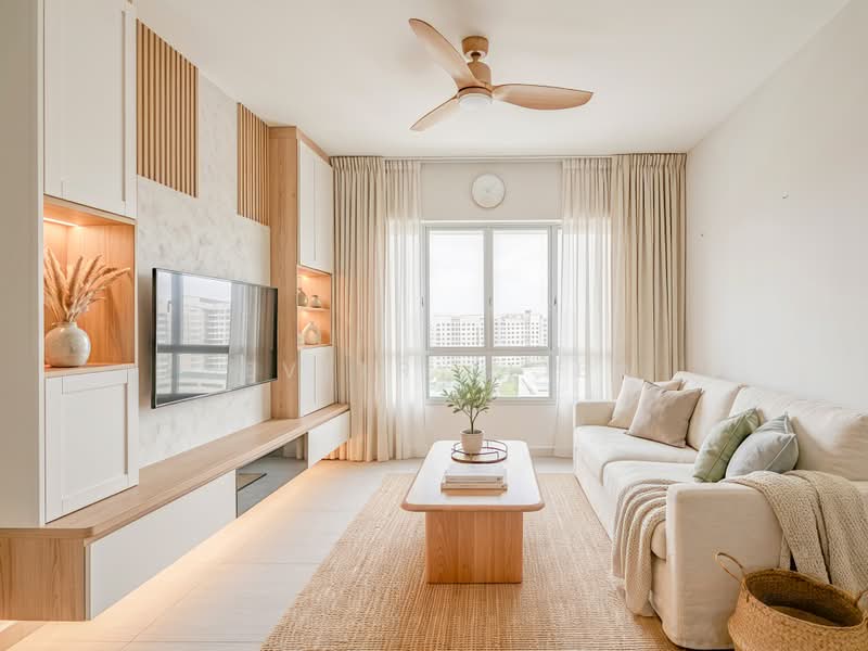 574B Woodlands Glen, 574B Woodlands Drive 16, 3 Bedrooms, 1,001 sqft, HDB Flat For Sale, by Bevelry Liew, 500227659 - Living Room - PropertyGuru.com.sg