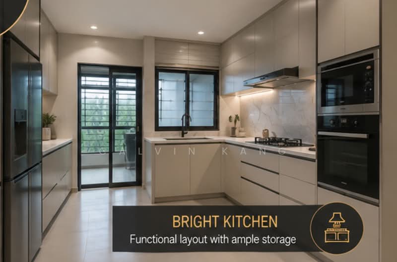 596A Ang Mo Kio Street 52, 596A Ang Mo Kio Street 52, 3 Bedrooms, 1,001 sqft, HDB Flat For Sale, by Calvin Kang, 500227743 - Kitchen - PropertyGuru.com.sg