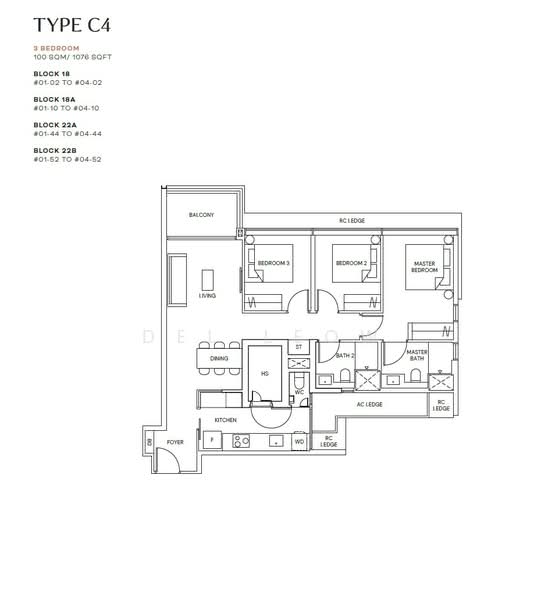 Terra Hill, 18 Yew Siang Road, 3 Bedrooms, 1,076 sqft, Condominium For Sale, by Del Leow, 500227928 - PropertyGuru.com.sg